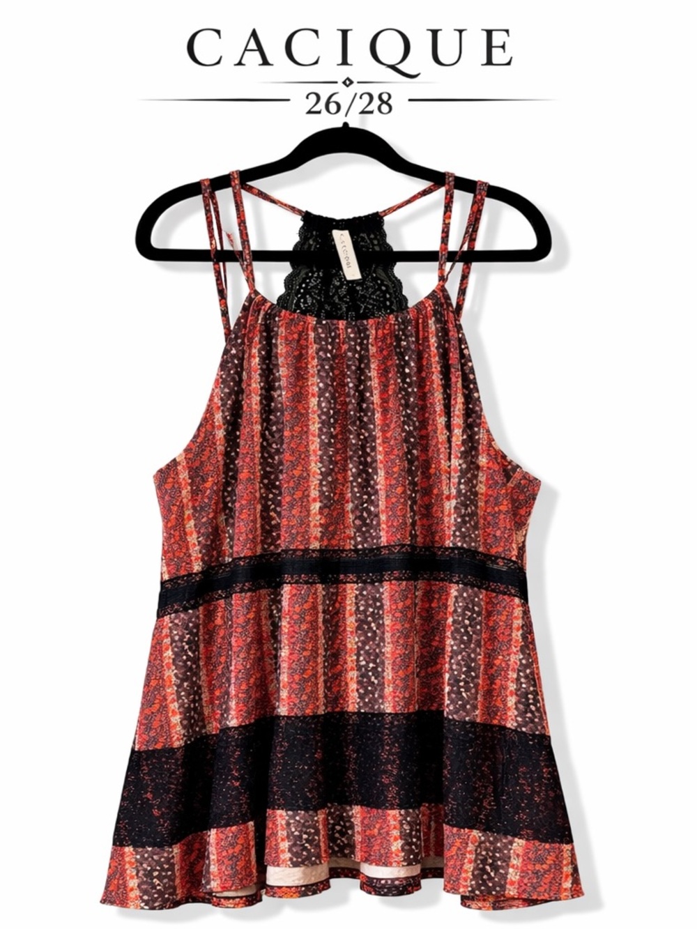 Cacique Floral Halter Boho, Cottagecore, Romantic Sundress size 26/28